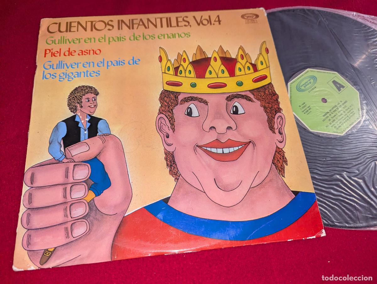 Vinyl records: CUENTOS INFANTILES Vol.4 SORIA AUDIO Gulliver+Piel Asno++ LP 1977 Movieplay ESPA&Ntilde;A SPAIN