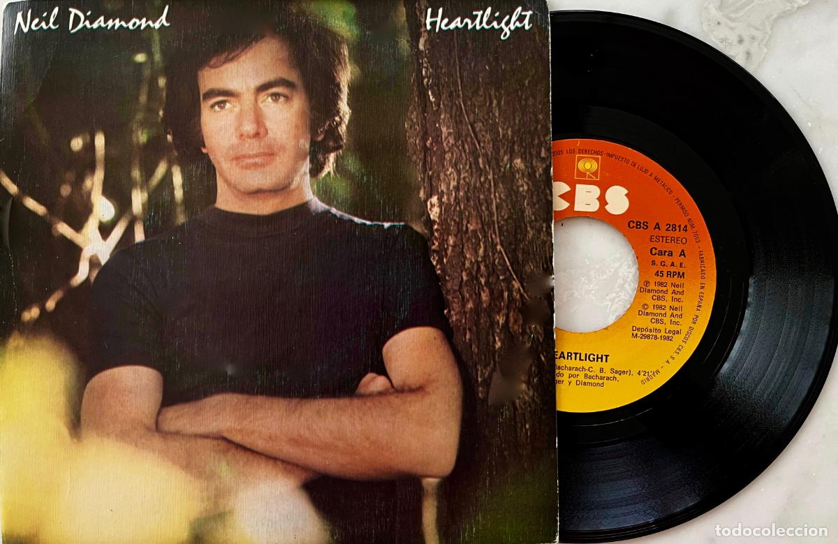 Discos de vinilo: NEIL DIAMOND HEARTLIGHT. SINGLE ORIGINAL ESPA&Ntilde;A 1982 - Foto 1