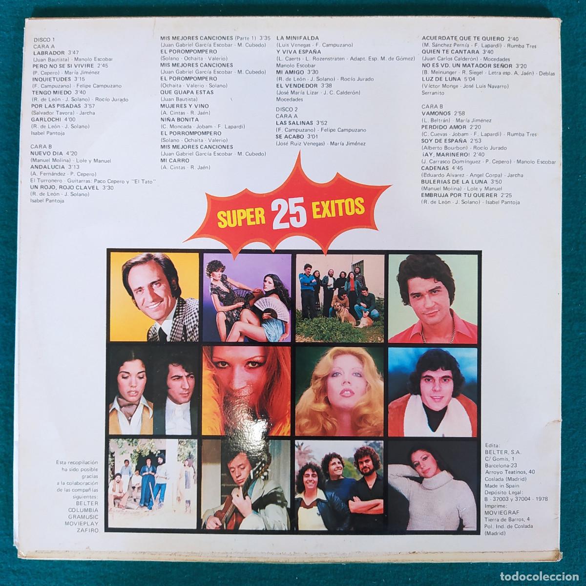 Discos de vinilo: SuperEspa&ntilde;ol - Super 25 Exitos - Foto 2