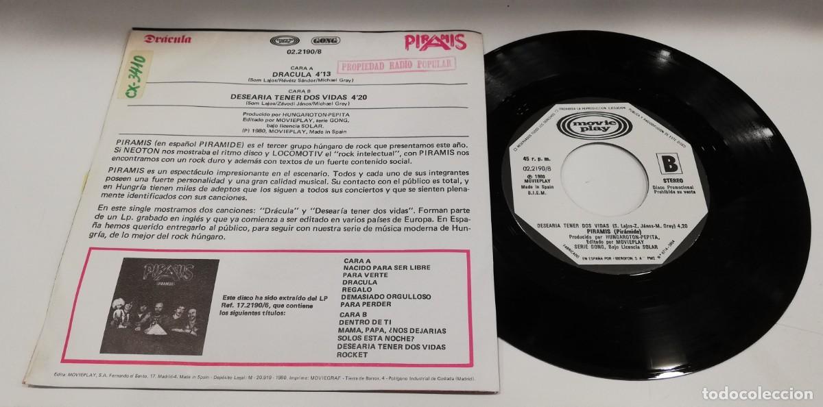Discos de vinilo: SCO23-Piramis - Dracula (7&rdquo;, Single, Promo) - Foto 2