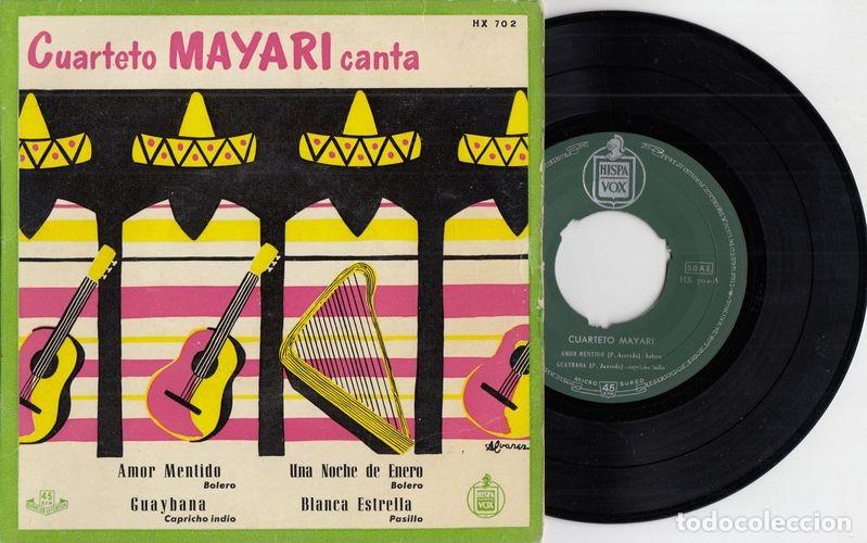 Discos de vinilo: CUARTETO MAYARI - AMOR MENTIDO - EP DE VINILO - C-27 - Foto 1