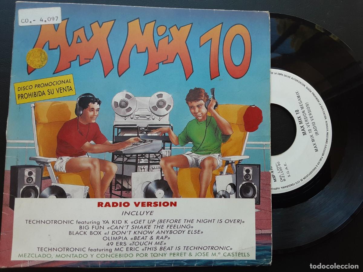 Discos de vinilo: MAX MIX 10, VERSION MEGAMIX, RADIO VERSION + 1 - Foto 1