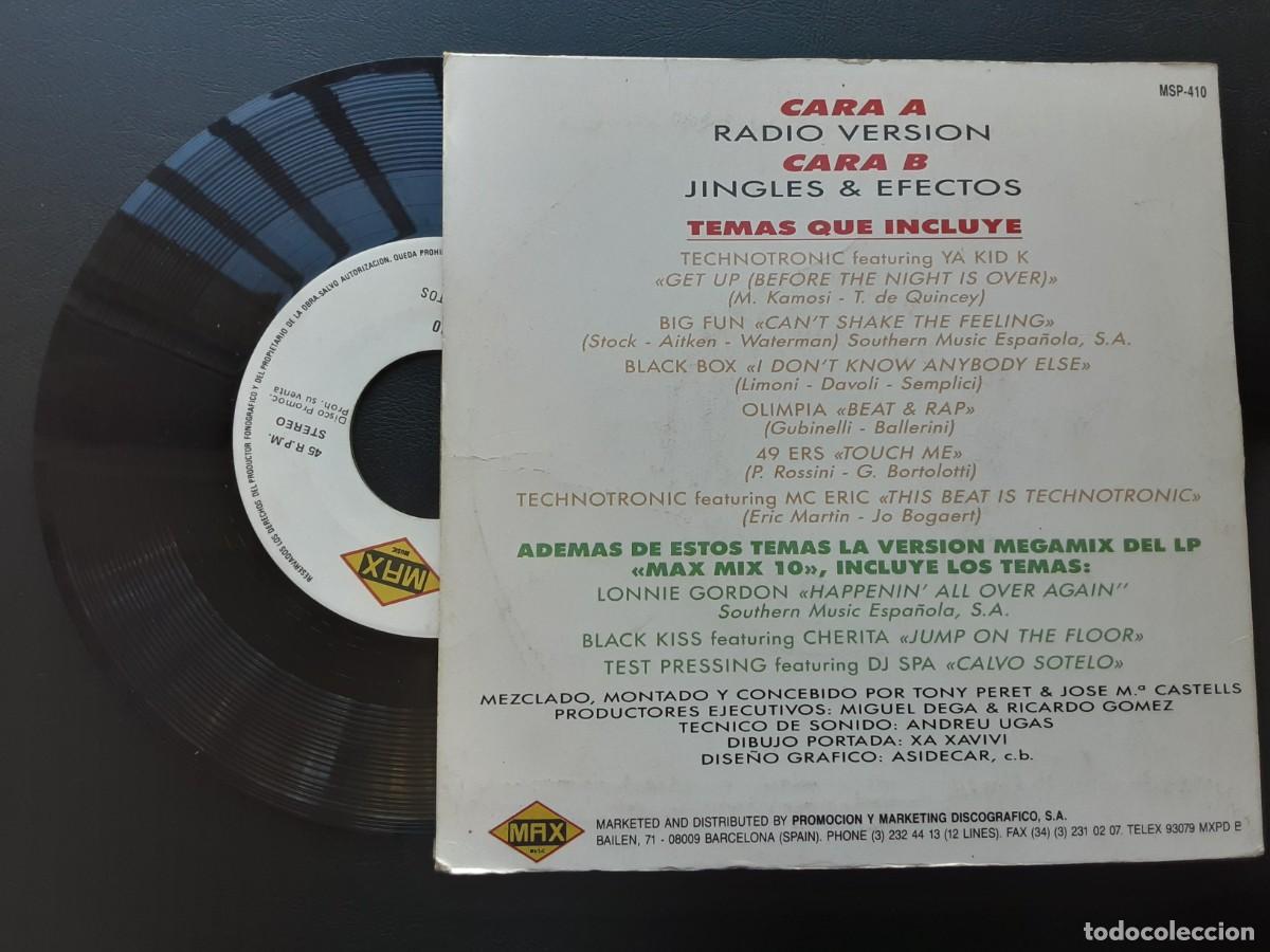 Discos de vinilo: MAX MIX 10, VERSION MEGAMIX, RADIO VERSION + 1 - Foto 2
