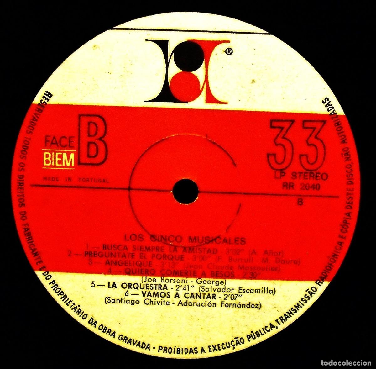 Discos de vinilo: Los 5 Musicales &ndash; Los 5 Musicales - Foto 6