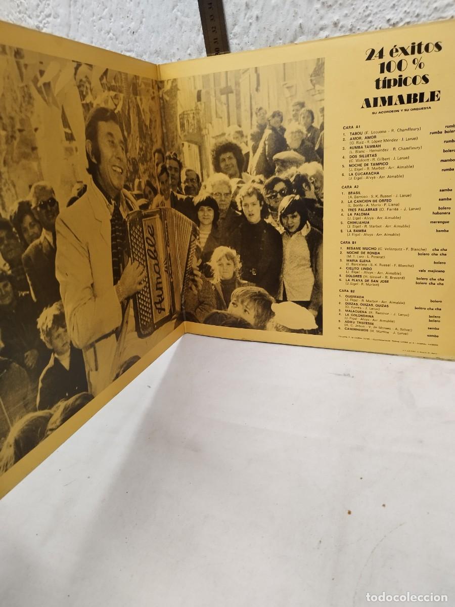 Discos de vinilo: 24 &eacute;xitos 100 % t&iacute;picos AIMABLE SU ACORDEON Y SU ORQUESTA . vinilo lp - Foto 4