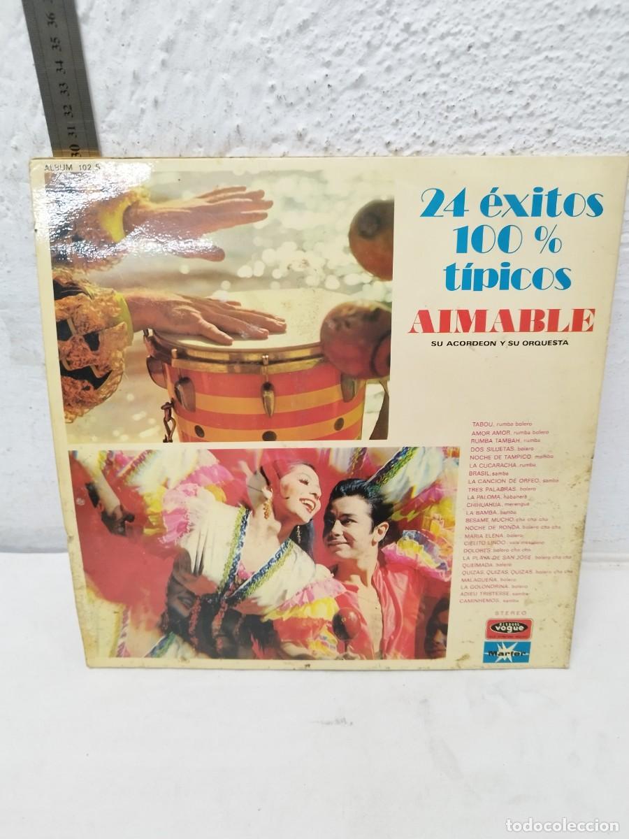 Discos de vinilo: 24 &eacute;xitos 100 % t&iacute;picos AIMABLE SU ACORDEON Y SU ORQUESTA . vinilo lp - Foto 9