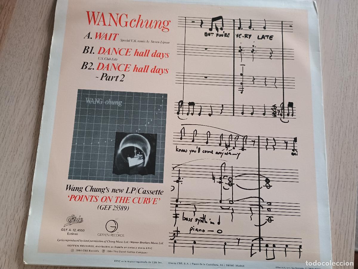 Discos de vinilo: WANGchung Wait (Remix) Spain 1984 Electronic,Synth-pop - Foto 2