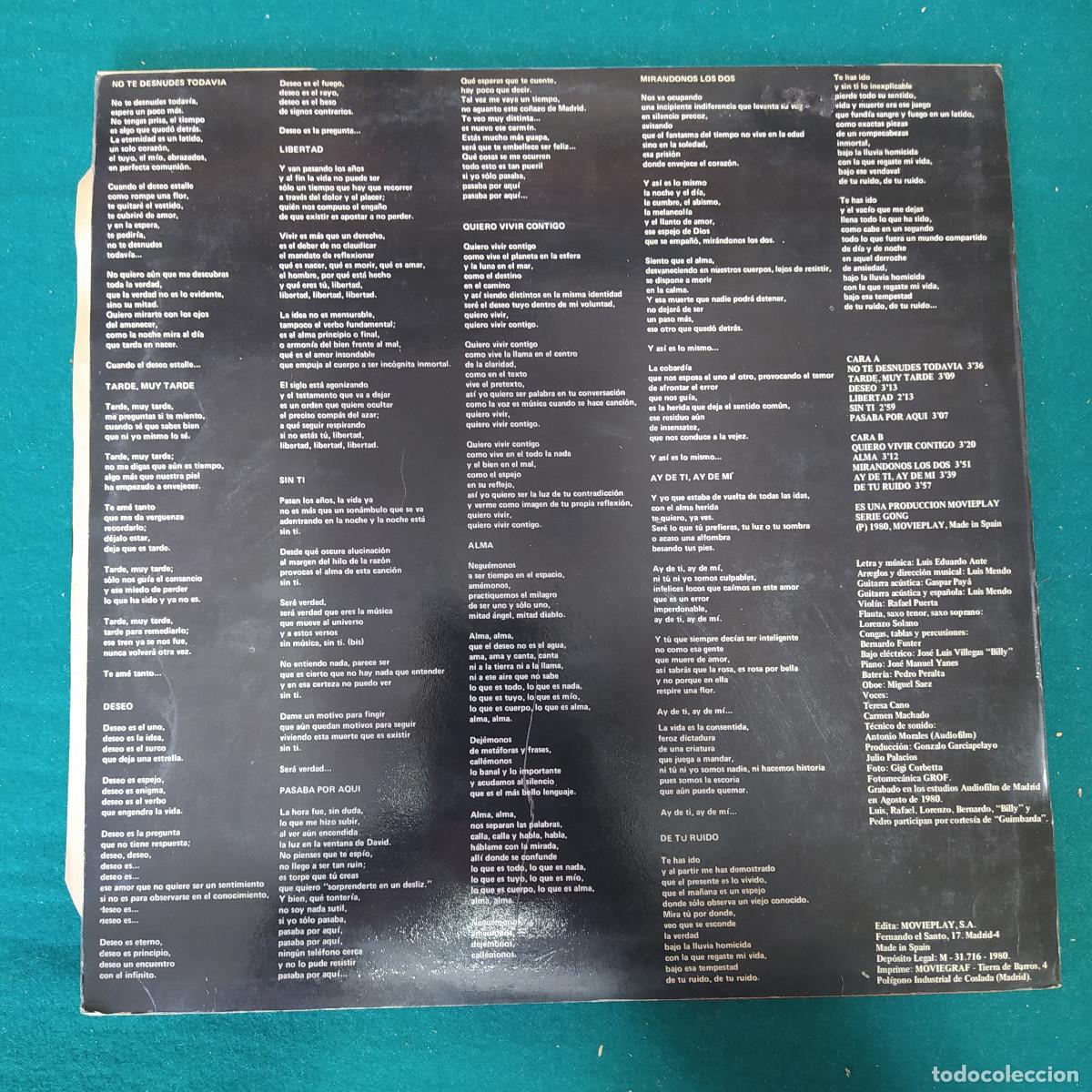 Discos de vinilo: Luis Eduardo Aute &ndash; Alma - Foto 2