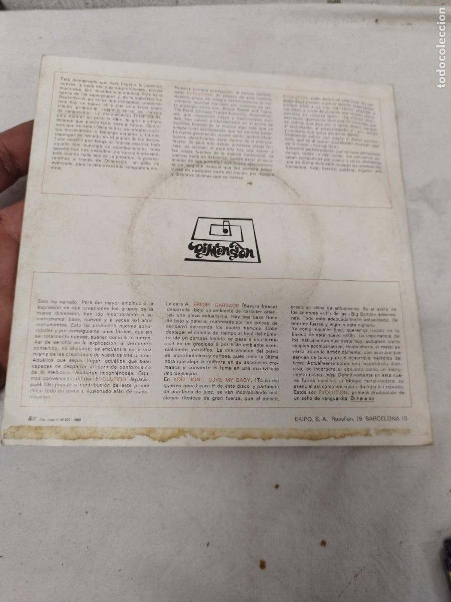 Discos de vinilo: Evolution &ndash; Fresh Garbage / You Dont Love Me Baby. Vinilo single. - Foto 4
