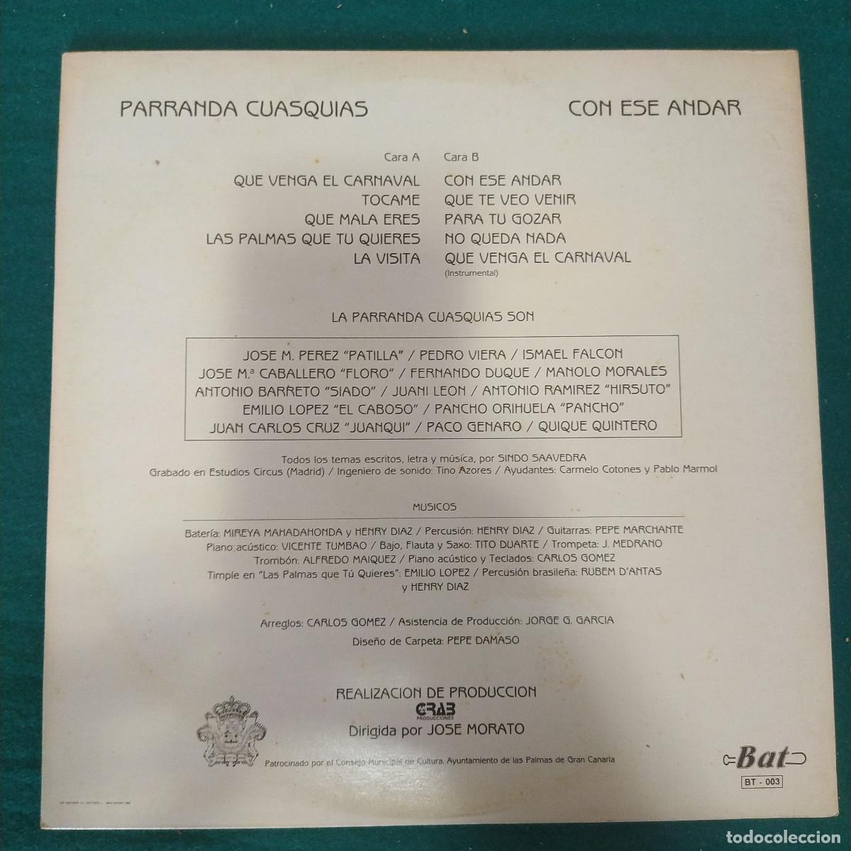 Discos de vinilo: Parranda Cuasquias &ndash; Con Ese Andar - Foto 2