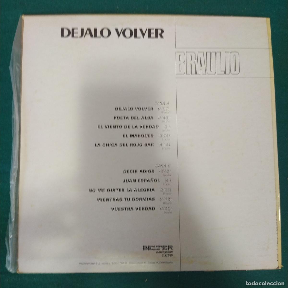 Discos de vinilo: Braulio &ndash; Dejalo Volver - Foto 2