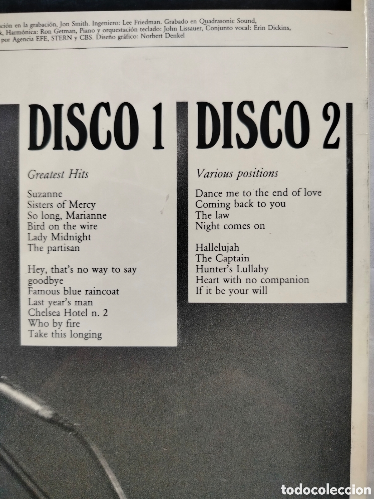 Discos de vinilo: 2xLPs Leonard Cohen. - Foto 3