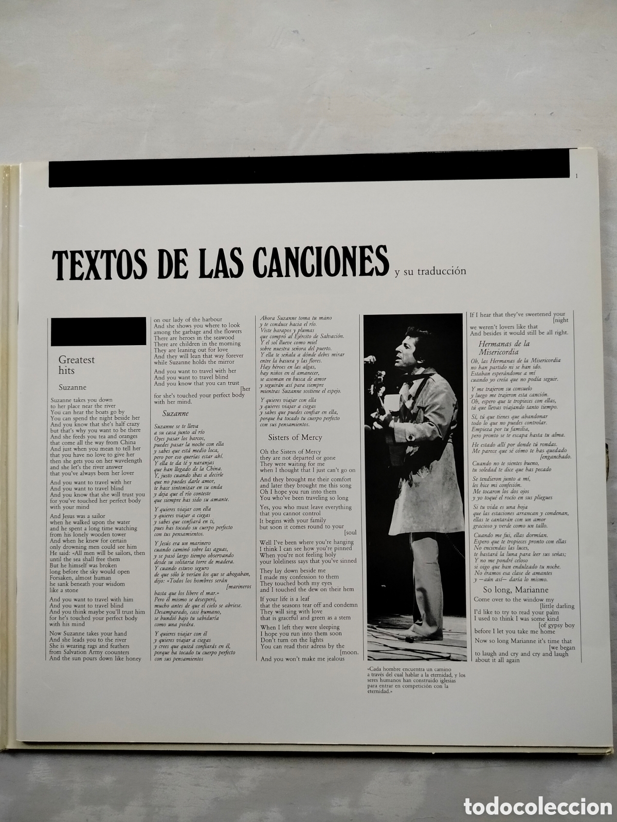 Discos de vinilo: 2xLPs Leonard Cohen. - Foto 4
