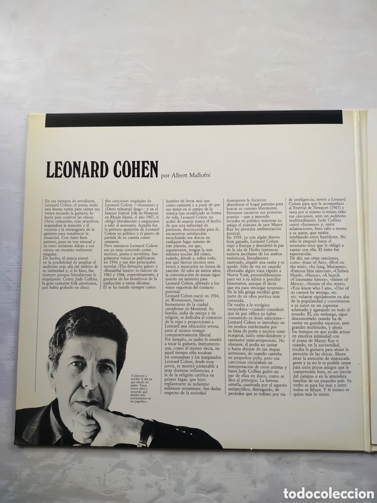 Discos de vinilo: 2xLPs Leonard Cohen. - Foto 5