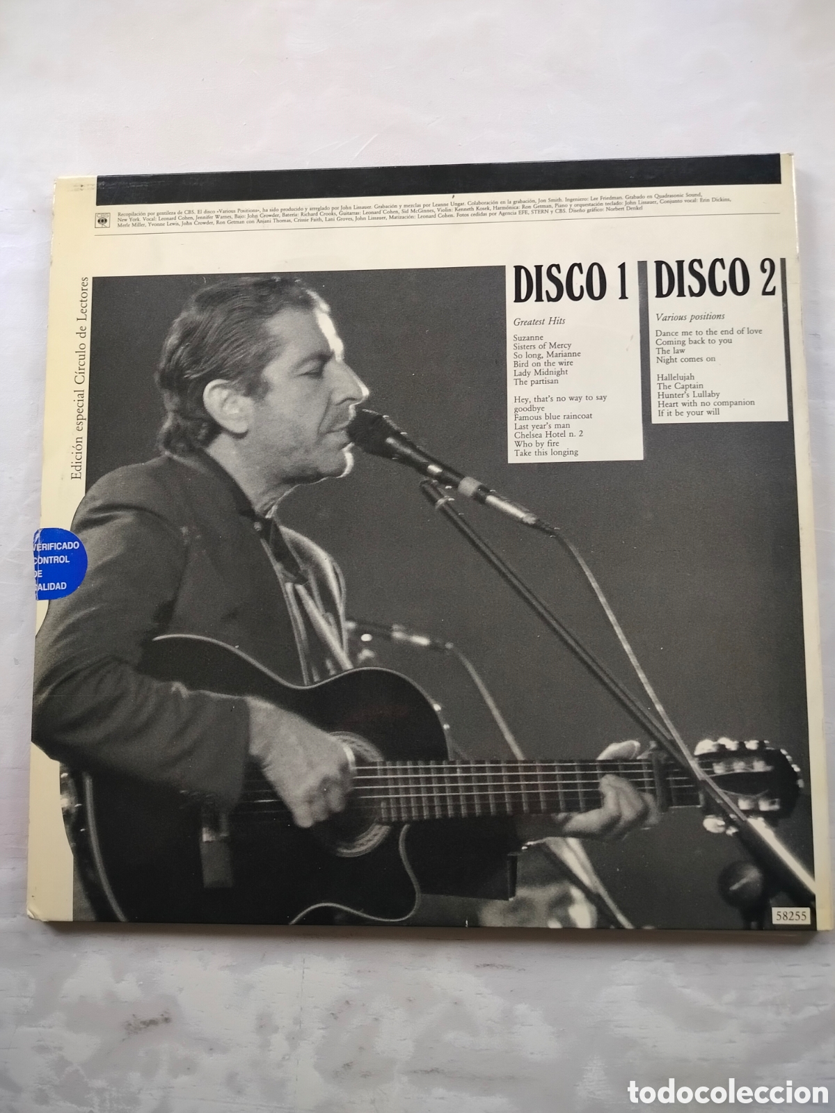 Discos de vinilo: 2xLPs Leonard Cohen. - Foto 6