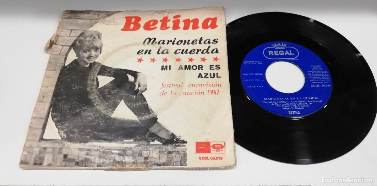 Vinyl records: SCO23-Betina - Marionetas En La Cuerda / Mi Amor Es Azul (7&rdquo;)