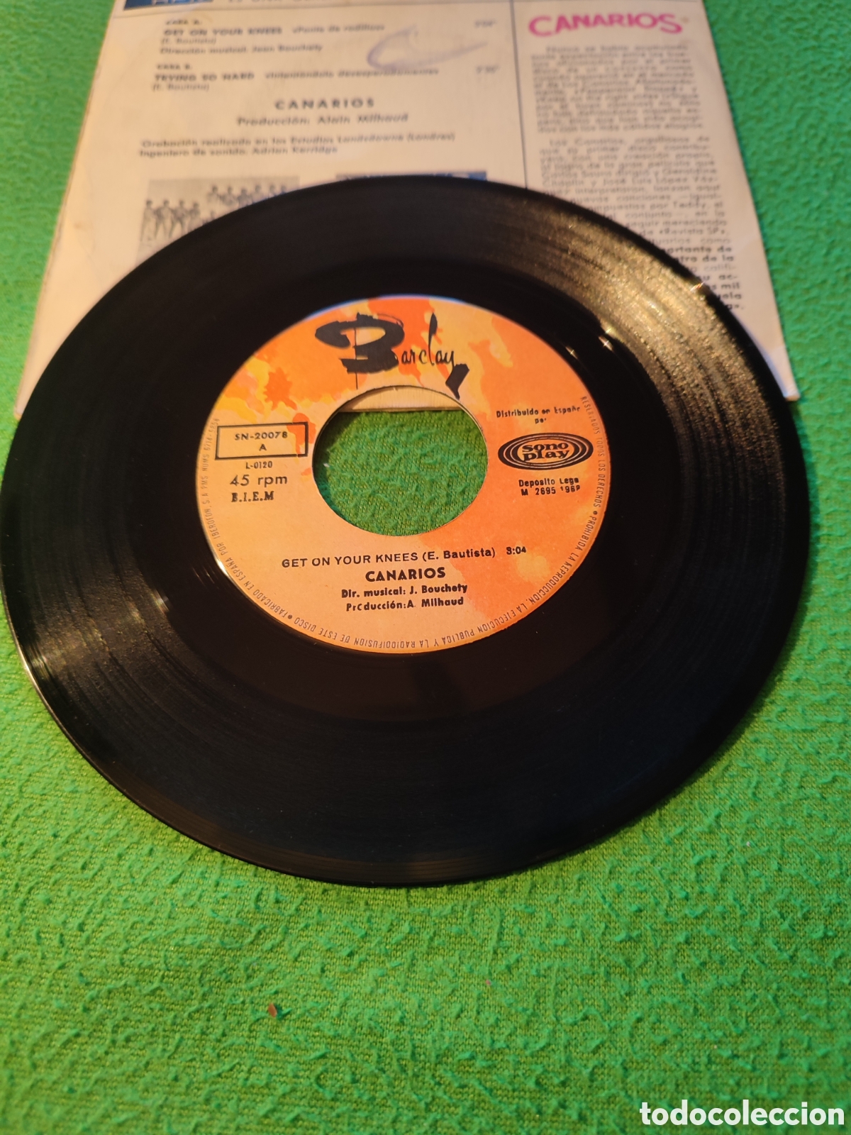 Discos de vinilo: Los Canarios - Get on your knees - Foto 3