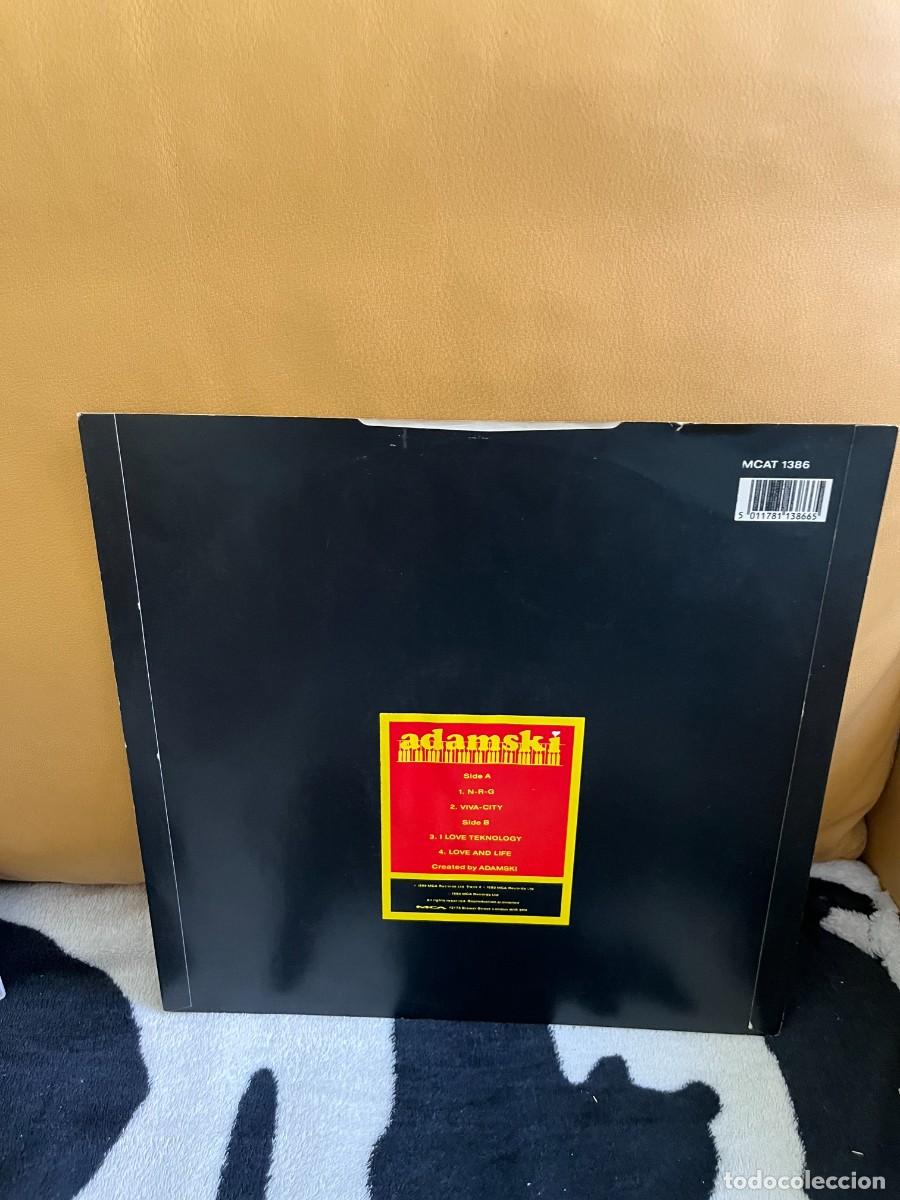 Discos de vinilo: Adamski N-R-G maxi .... - Foto 2