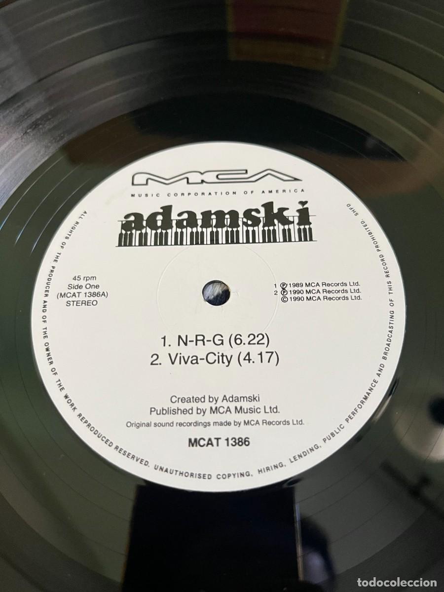 Discos de vinilo: Adamski N-R-G maxi .... - Foto 4