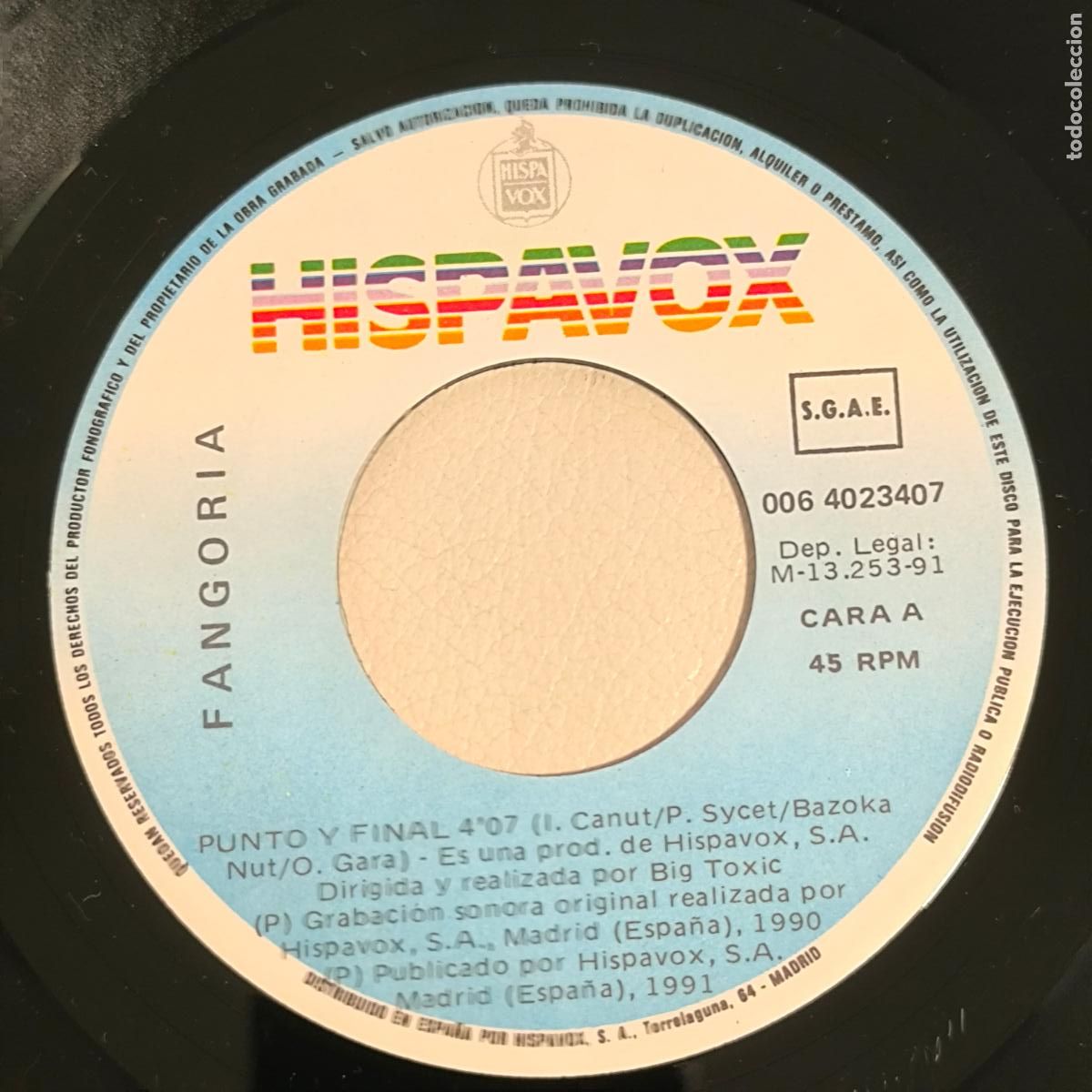 Discos de vinilo: FANGORIA-ALASKA/PUNTO Y FINAL/SINGLE - Foto 2