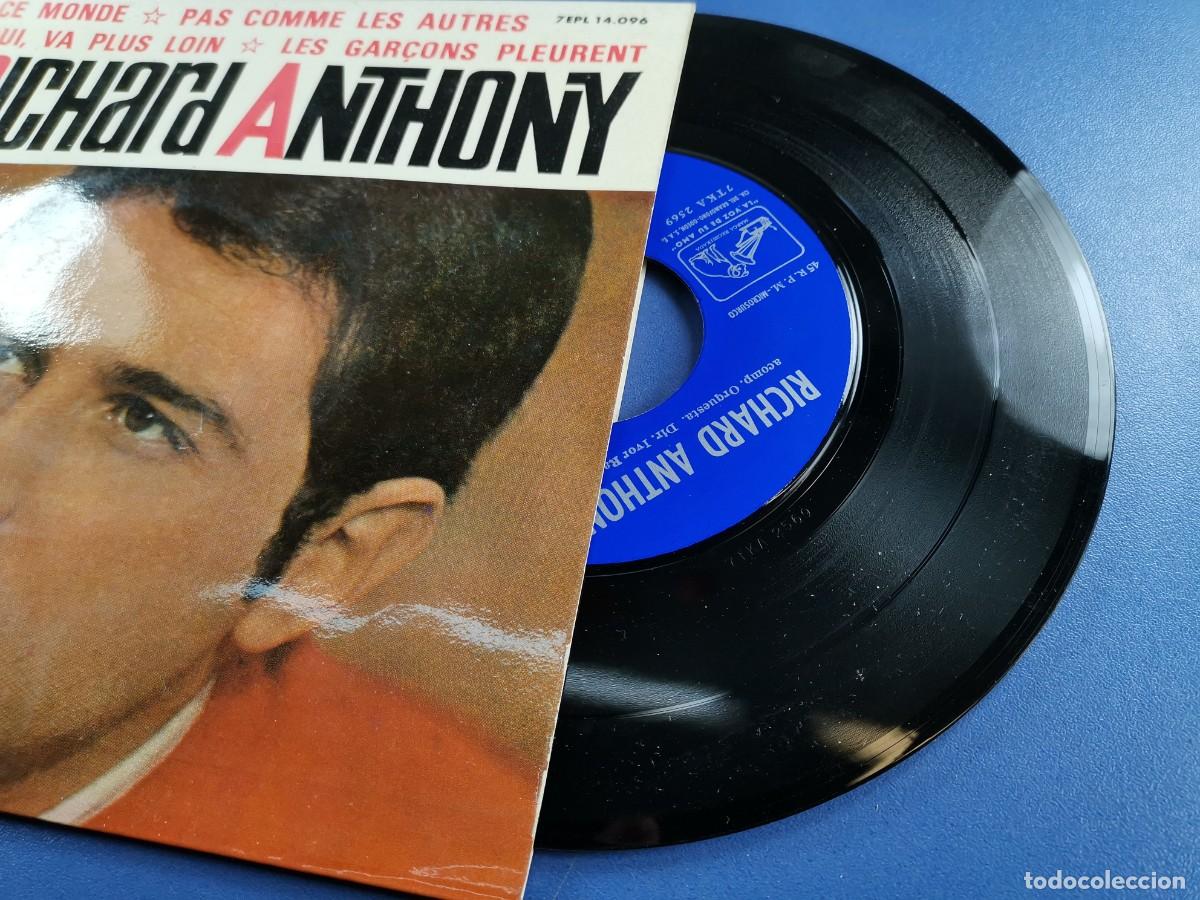 Discos de vinilo: RICHARD ANTHONY / CE MONDE + 3 (EP 1964) - Foto 4