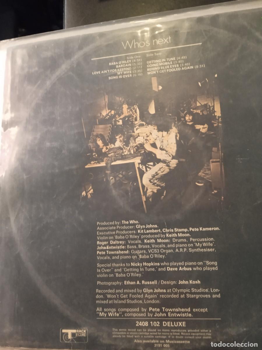Discos de vinilo: THE WHO- WHO&acute;S NEXT. LP - Foto 2