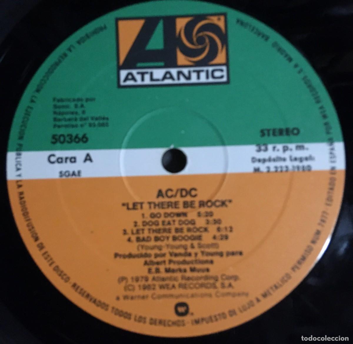 Discos de vinilo: AC/DC - LET THERE BE ROCK, LP reedic Spain 1982 - Foto 2