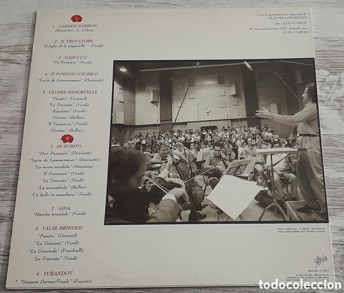 Discos de vinilo: LUIS COBOS - OPERA MAGNA - EPIC 1989 - Foto 2