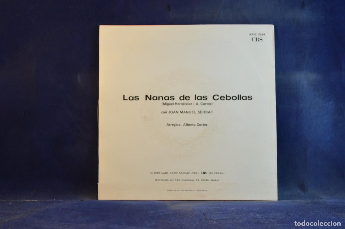 Discos de vinilo: ALBERTO CORTEZ - LAS NANAS DE LA CEBOLLA - SINGLE - Foto 2