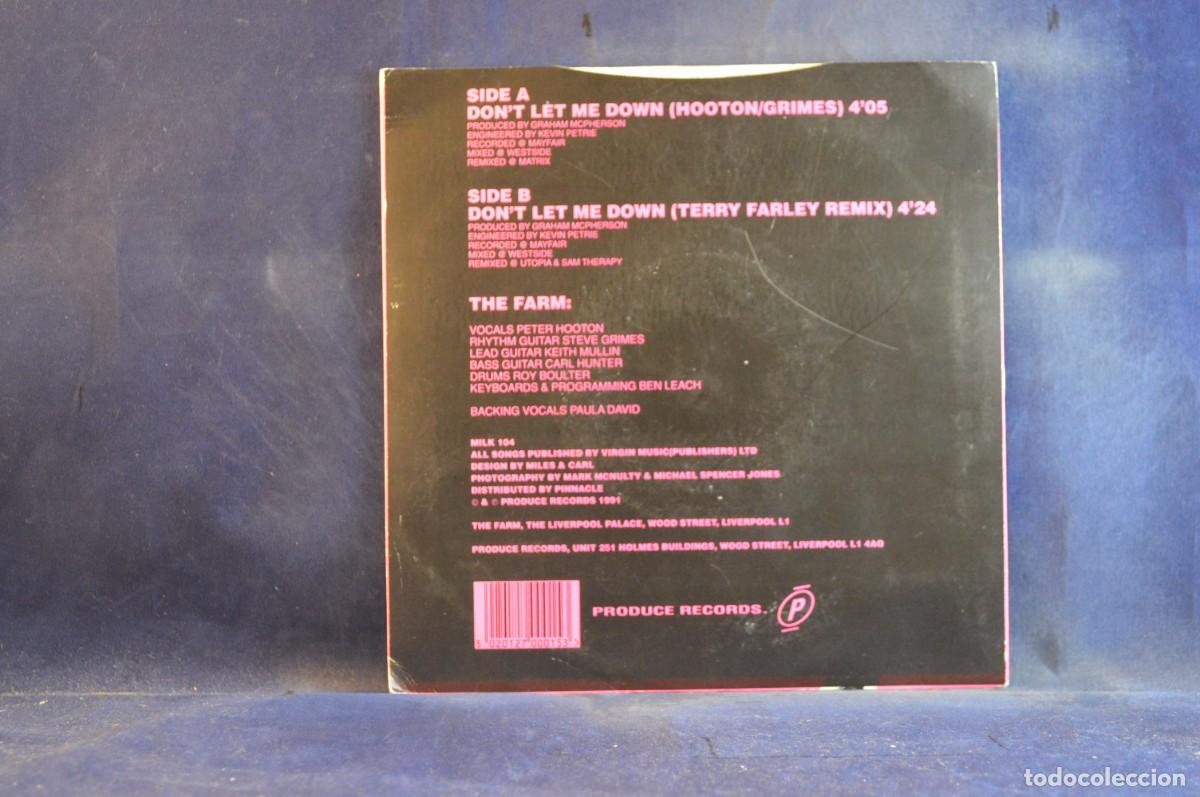 Discos de vinilo: THE FARM &ndash; DONT LET ME DOWN - SINGLE - Foto 2