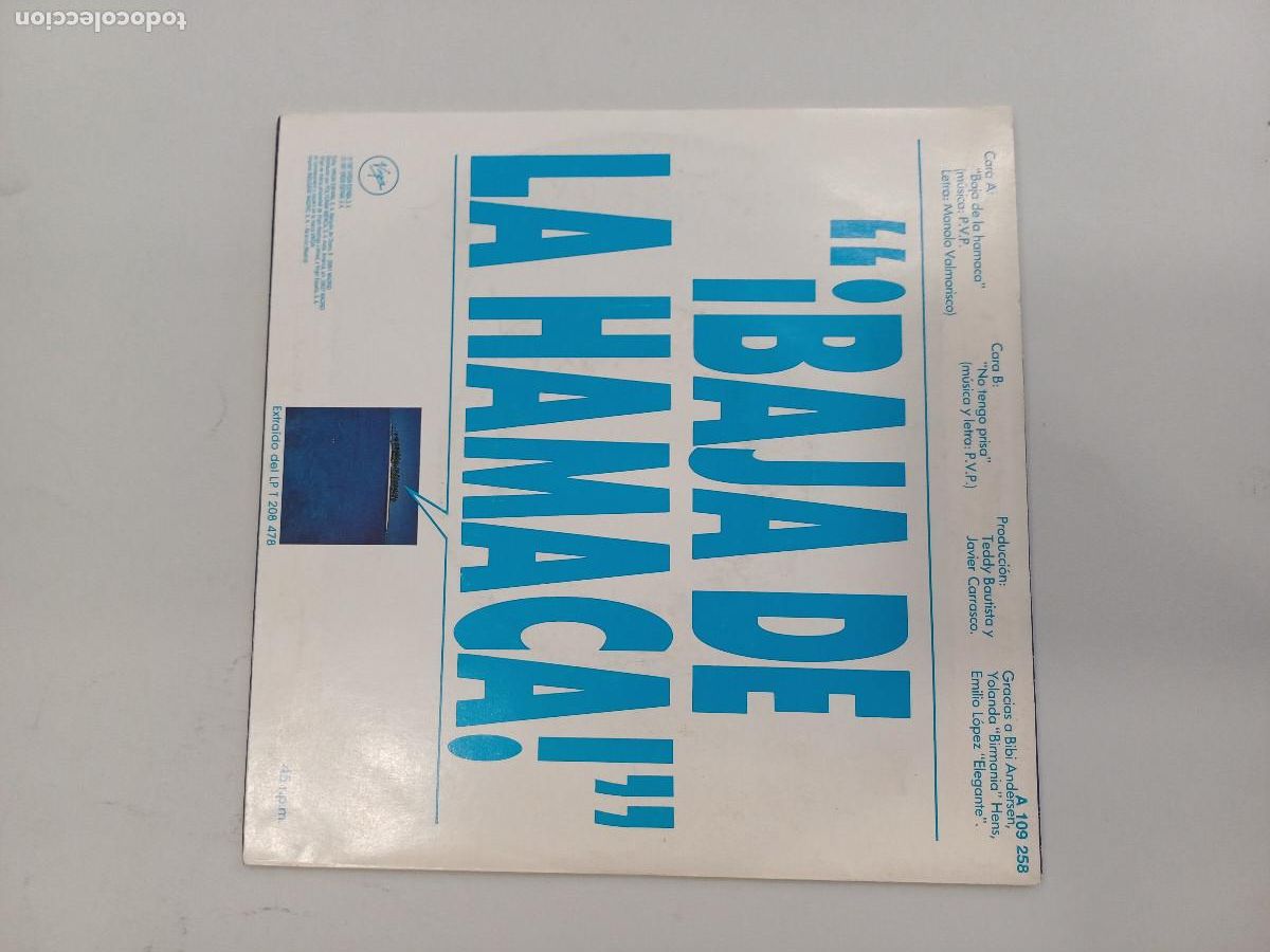 Discos de vinilo: PRECIO VENTA PUBLICO/BAJA DE LA HAMACA/SINGLE. - Foto 3