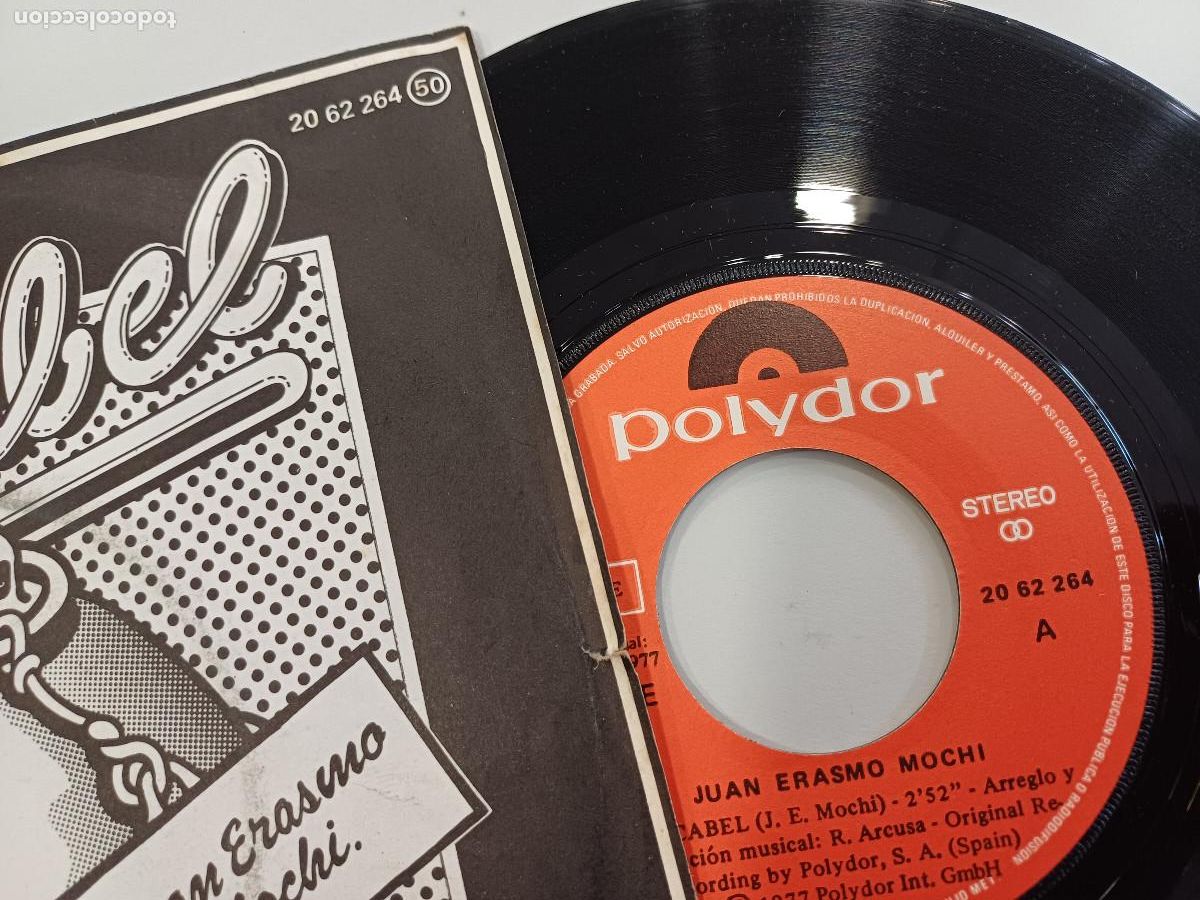 Discos de vinilo: JUAN ERASMO MOCHI/CASCABEL/SINGLE. - Foto 2