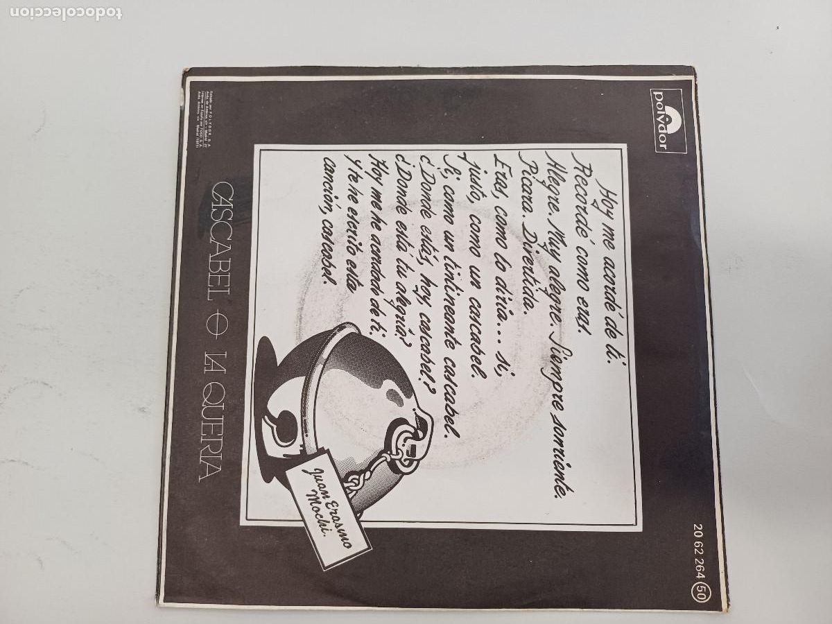 Discos de vinilo: JUAN ERASMO MOCHI/CASCABEL/SINGLE. - Foto 3