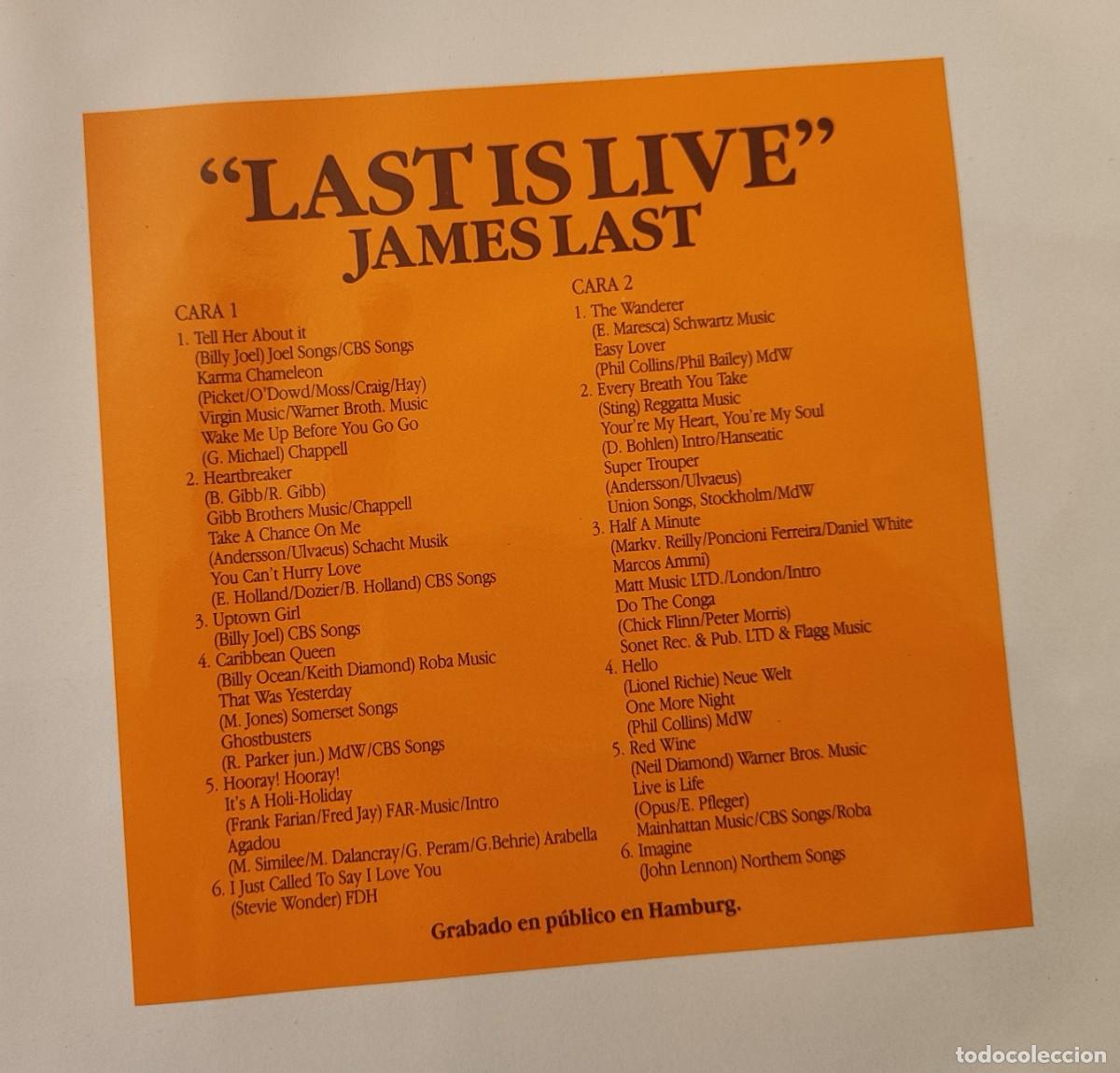 Discos de vinilo: JAMES LAST EN VIVO, HAMBURGO. - Foto 2