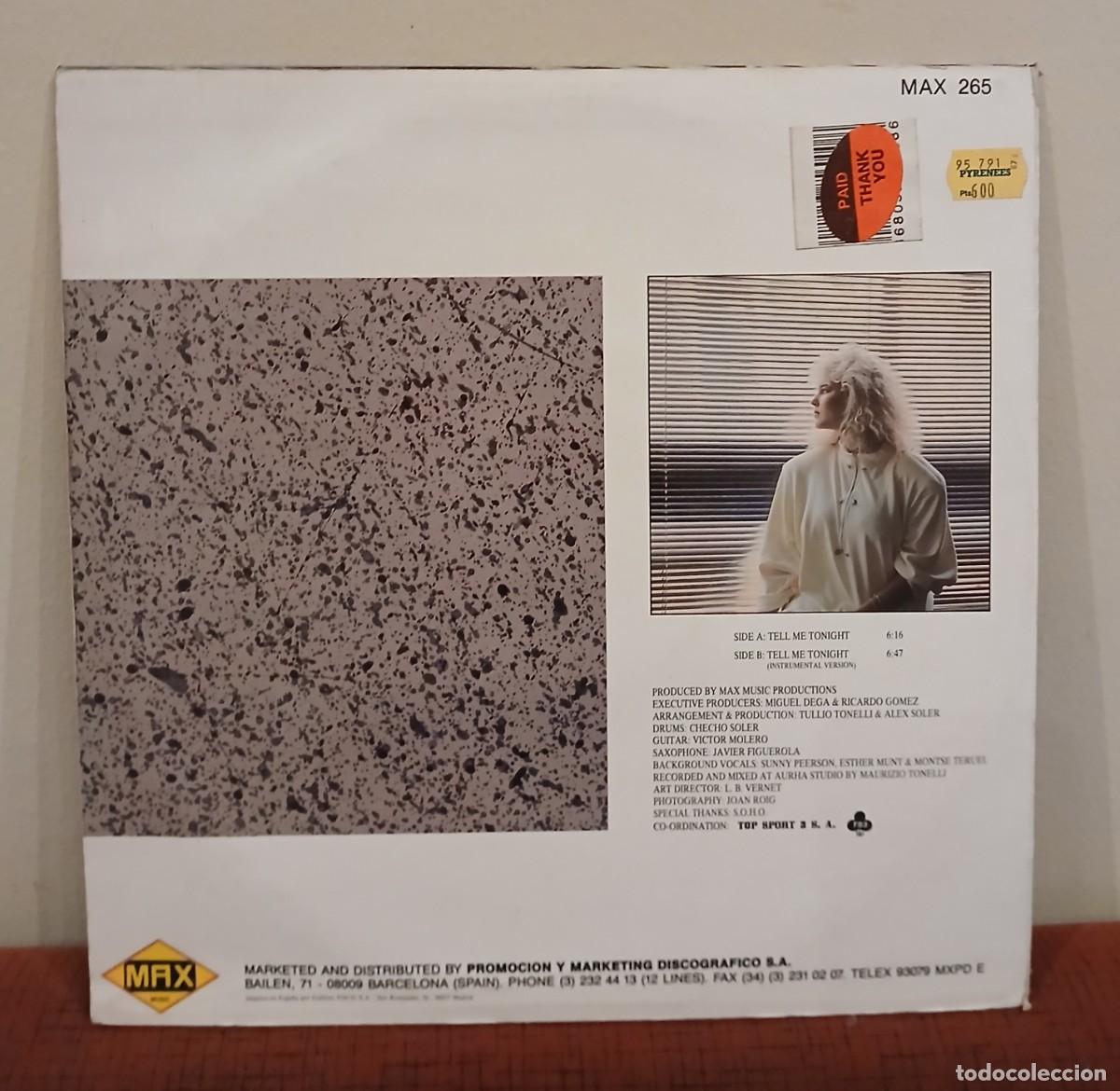 Discos de vinilo: VINILO TELL ME TONIGHT (NANCY VENABLES) MAXISINGLE - Foto 2