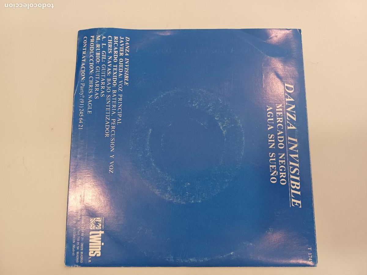 Discos de vinilo: DANZA INVISIBLE/MERCADO NEGRO/SINGLE. - Foto 3
