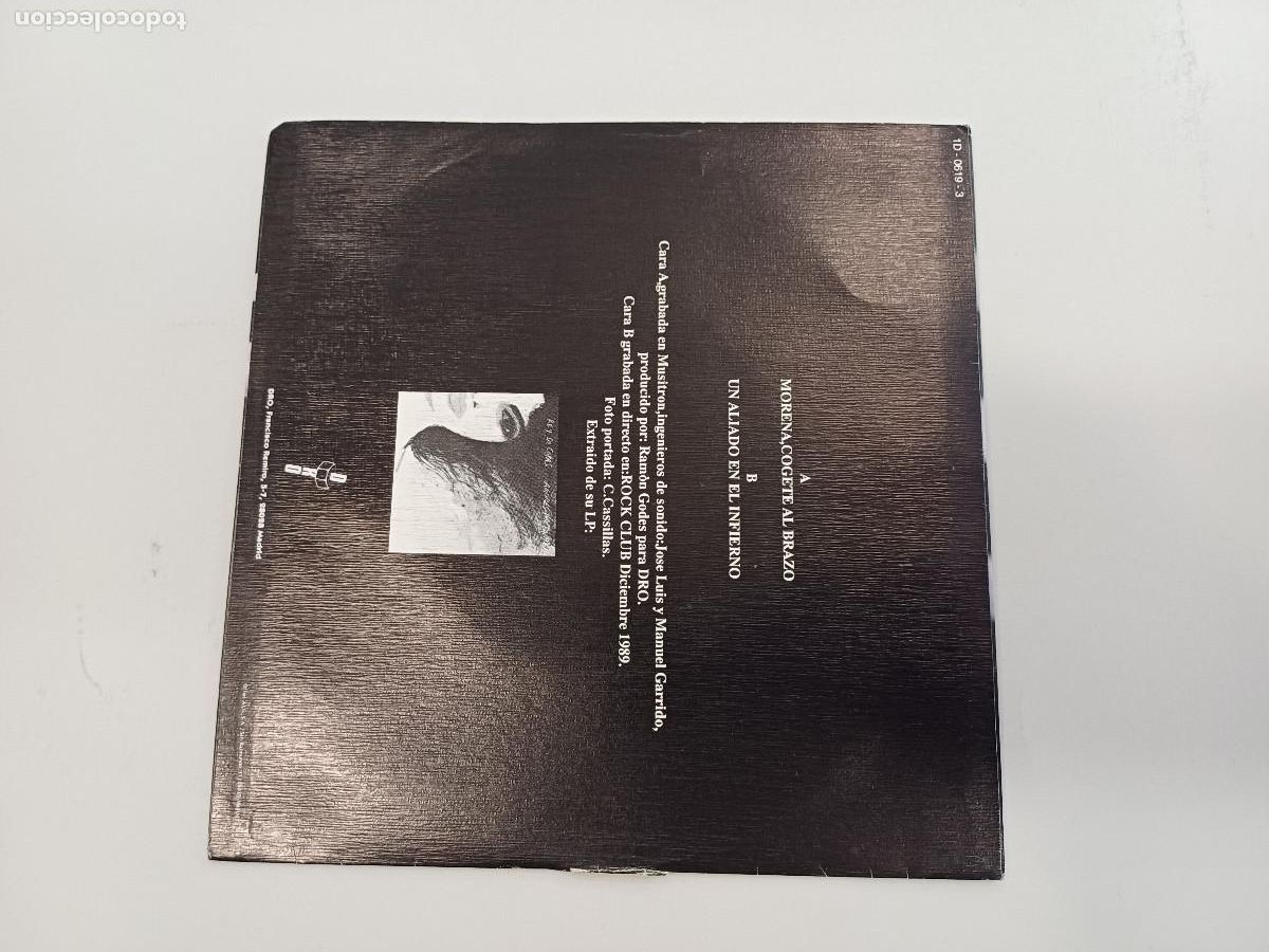 Discos de vinilo: REY DE COPAS/MORENA,COGETE AL BRAZO/SINGLE. - Foto 3