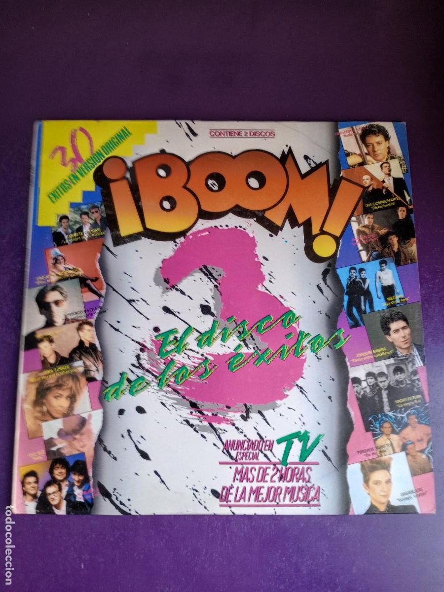 Discos de vinilo: BOOM 3 - DOBLE LP EMI 1987 - BOWIE, SABINA, HOMBRES G, MECANO, LOQUILLO - 30 EXITOS