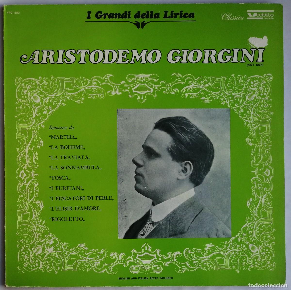 Discos de vinilo: Aristodemo Giorgini, I Grande Della Lirica, Vedette Records &ndash; VPC-1533