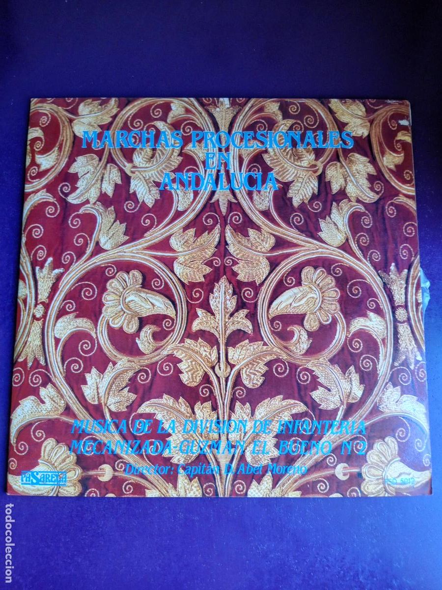 Discos de vinil: Marchas Procesionales en Andaluc&iacute;a - BANDA DIVISION GUZMAN EL BUENO N&ordm;2 - LP PASARELA 1985 - MILITAR