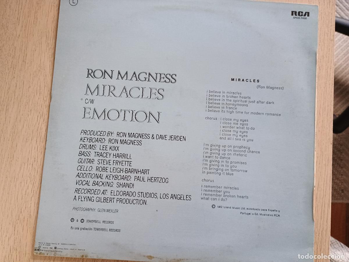 Discos de vinilo: Ron Magness Miracles, ed espa&ntilde;ola 1982 Electronic New Wave - Foto 2