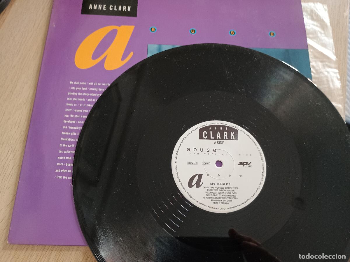 Discos de vinilo: Anne Clark Abuse, 1990 Electronic Synth-pop, Vocal - Foto 4
