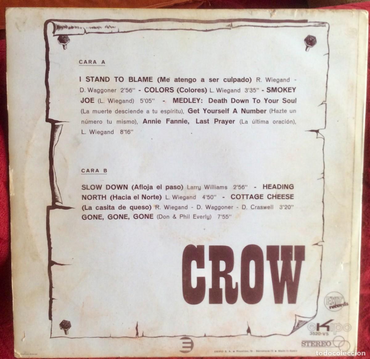 Discos de vinilo: CROW - Slow down /// 1971 Espa&ntilde;a (VG+) - Foto 3