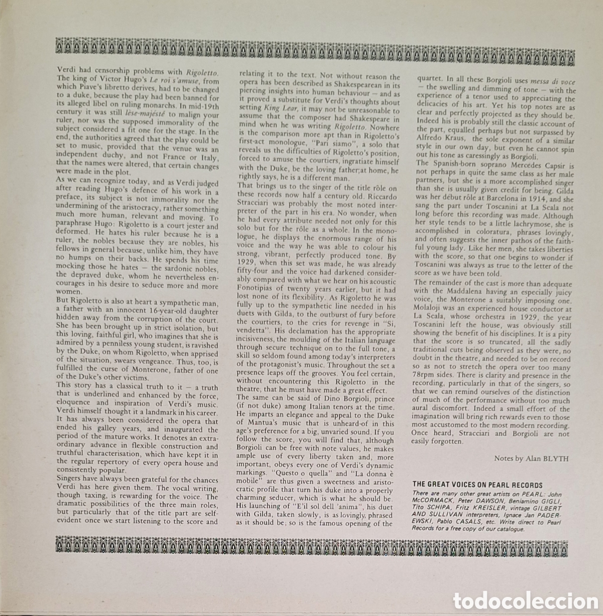 Discos de vinilo: Rigoletto. Verdi. Stracciari&bull;Borgioli&bull;Capsir - Foto 2