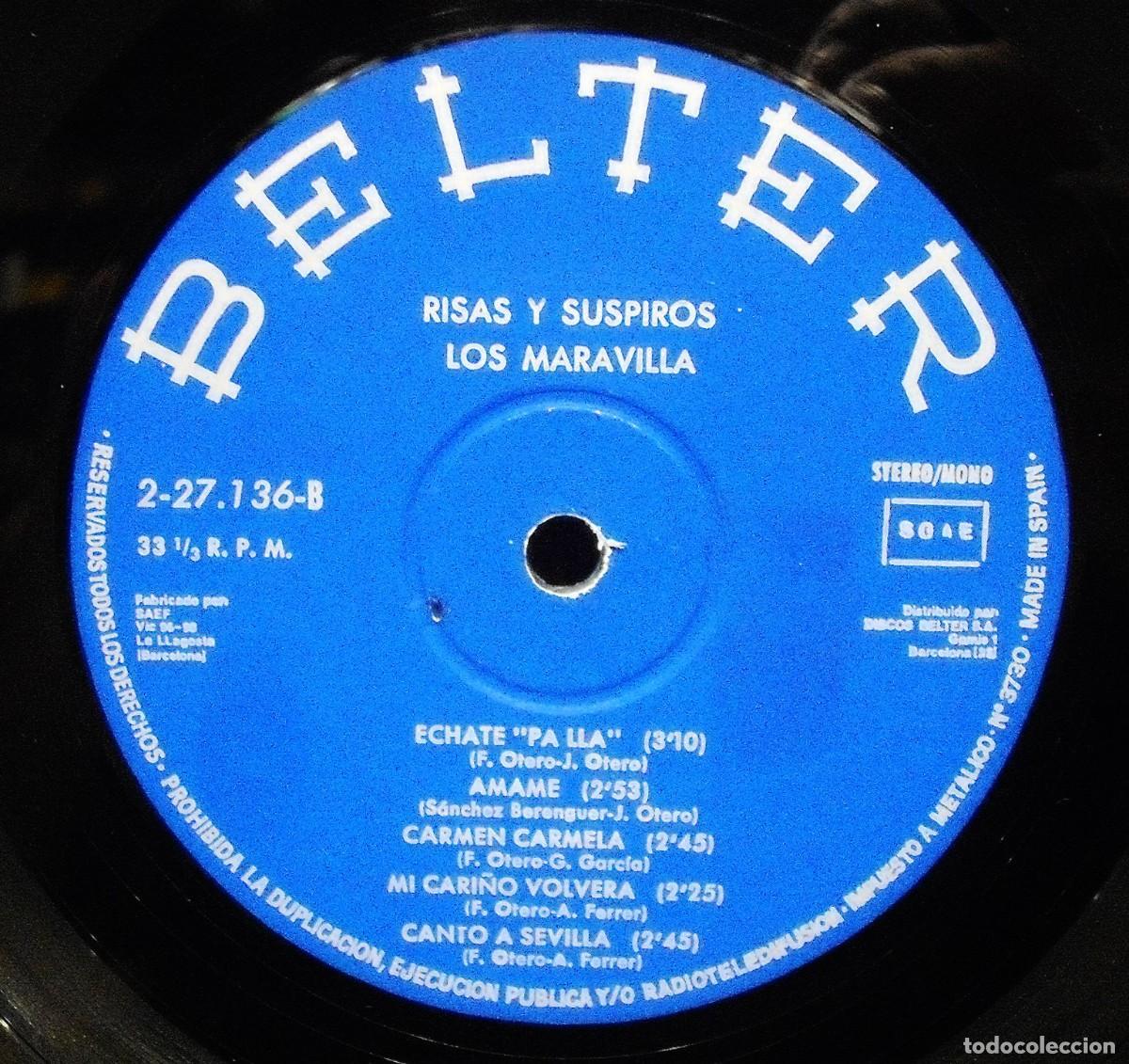 Discos de vinilo: Los Maravilla &lrm;&ndash; Risas Y Suspiros - Foto 6