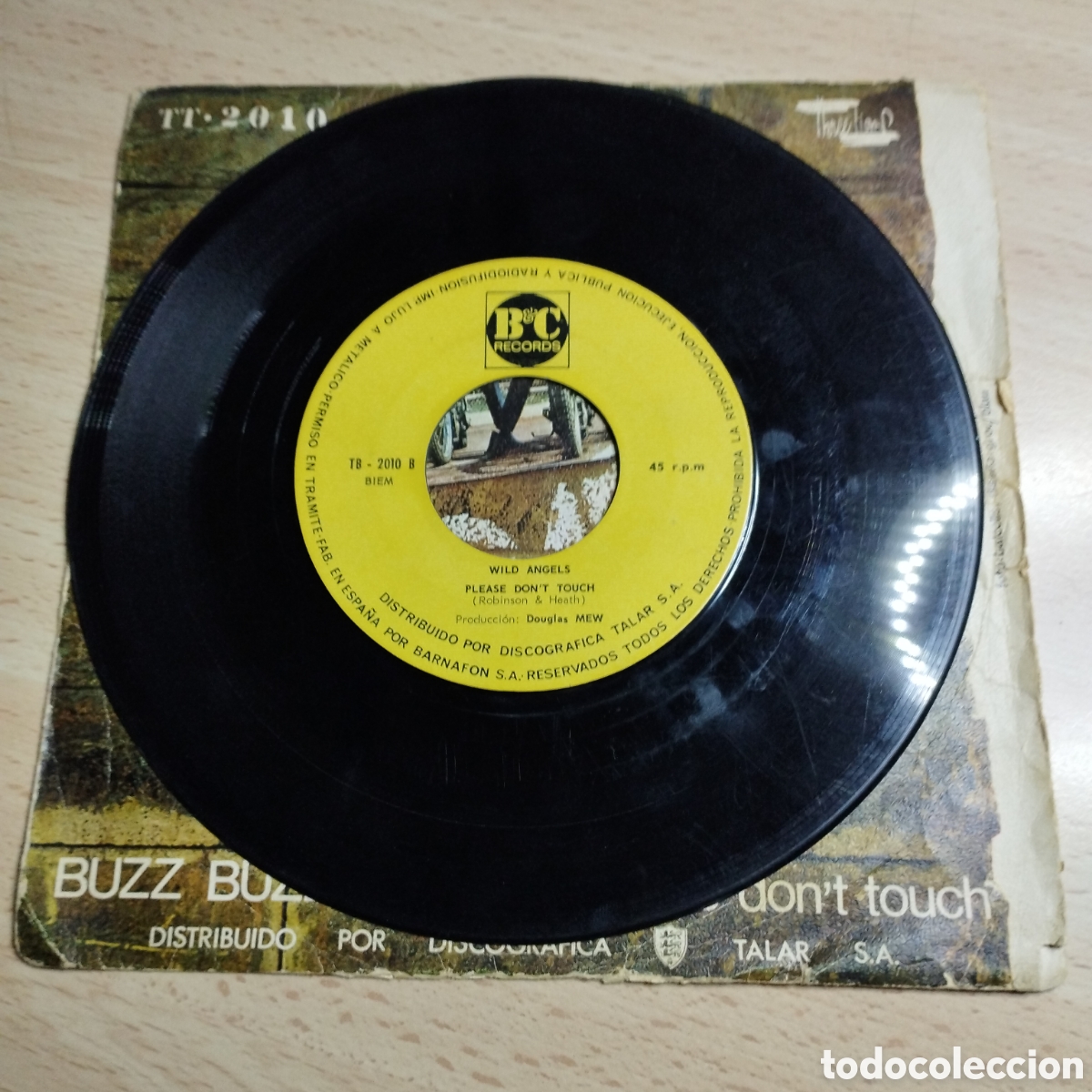 Discos de vinilo: Single 7&rdquo; Wild Angels 1970 Buzz Buzz. + Please dont touch - Foto 3