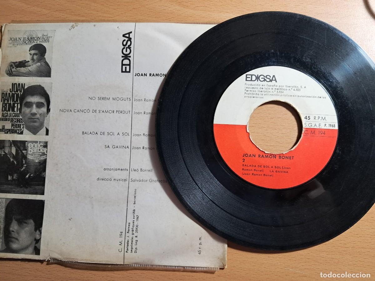 Discos de vinilo: Disc single. JOAN RAMON BONET 1967. Nova can&ccedil;&oacute; de samor perdut... - Foto 2