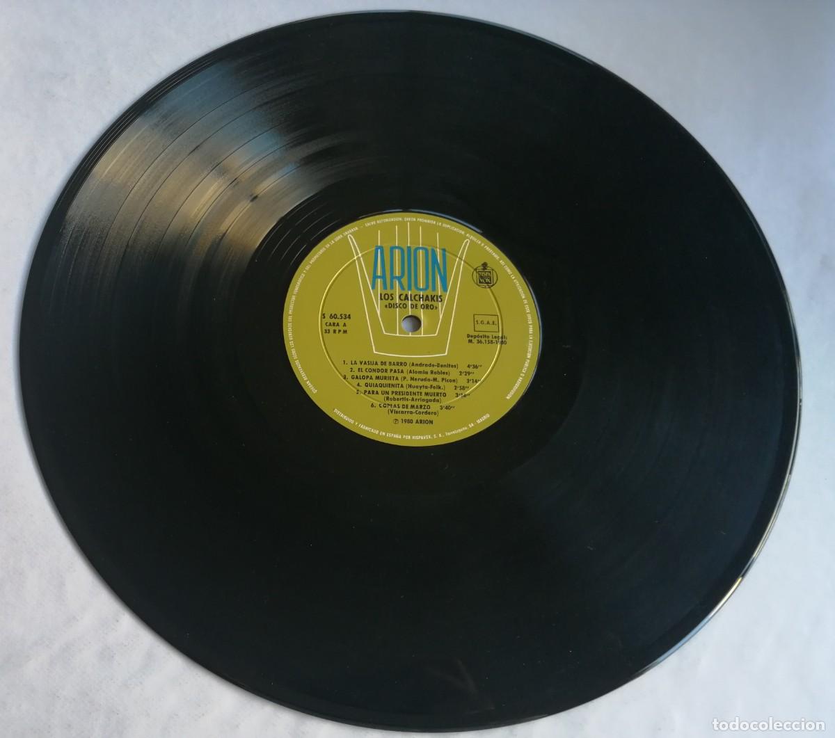 Discos de vinilo: Los Calchakis, Disco De Oro, Arion &ndash; S 60.534 - Foto 5