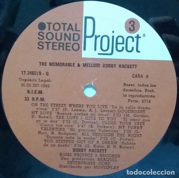 Discos de vinilo: Bobby Hackett - The Memorable & Mellow Bobby Hackett (2xLP, Comp) Label:Project 3 Records Cat#: 17.3 - Foto 3