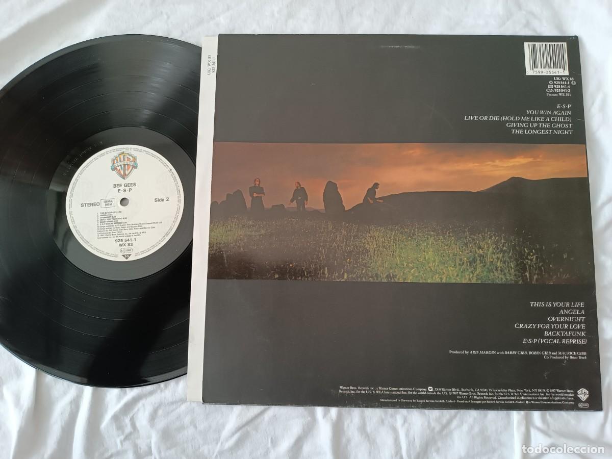 Discos de vinilo: Bee Gees &ndash; E∙S∙P LP 1987 GERMANY - Foto 2
